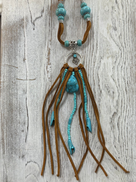 Beaded Leather Necklace