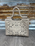 TR Floral Aztec Tooled Tote