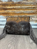 TR Floral Tooled Cowhide Crossbody