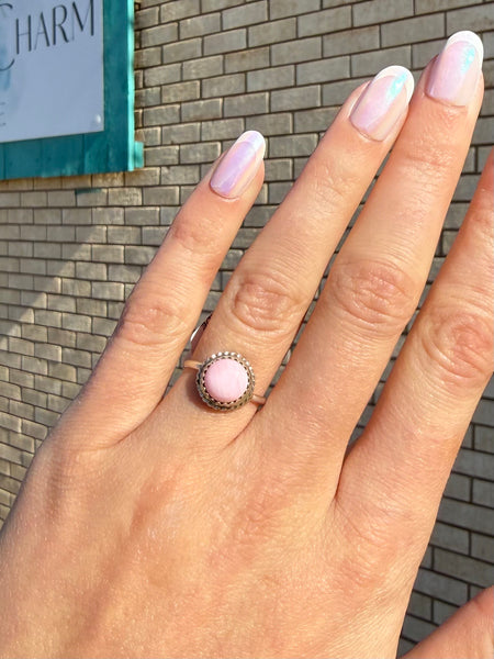 Pink Conch Circle Ring
