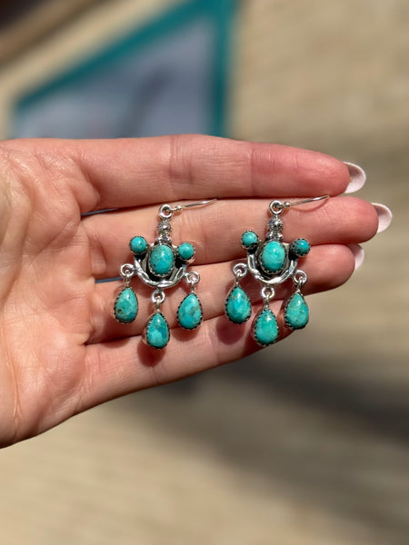 Turquoise Cross Earrings