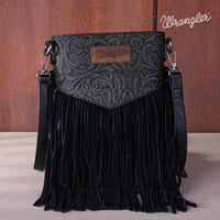 Wrangler Embossed Fringe Crossbody