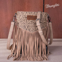 Wrangler Embossed Fringe Crossbody