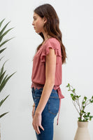 Scallop Lace Trim Top