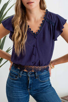 Scallop Lace Trim Top