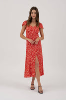 Floral V Neck Dress