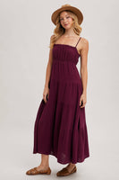 Ruffle Trim Tiered Maxi Sundress