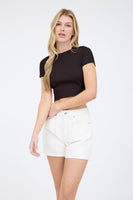 Back Tie Sweater Knit Crop Top