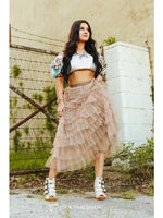 Ruffle Maxi Skirt