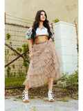 Ruffle Maxi Skirt