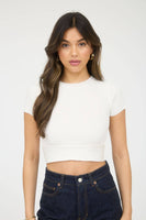 Back Tie Sweater Knit Crop Top