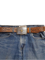 Western Long Horn Buckle Belt