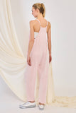 WRINKLE RIB STRAPPY JUMPSUIT