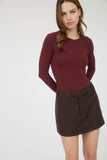 Round Neck Long Sleeve Sweater Bodysuit