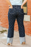 Denim Horse Laser Cuffed High Rise Jeans (30in Inseam)