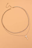 Double Layer Cross Necklace
