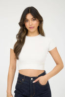 Back Tie Sweater Knit Crop Top