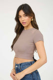 Back Tie Sweater Knit Crop Top