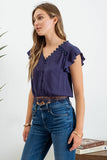 Scallop Lace Trim Top