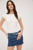 Round Neck Short Sleeve Knit Bodysuit