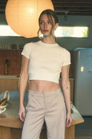 Back Tie Sweater Knit Crop Top