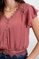 Scallop Lace Trim Top