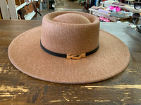 Two Tone Felt Hat w/Buckle