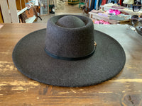 Two Tone Felt Hat w/Buckle